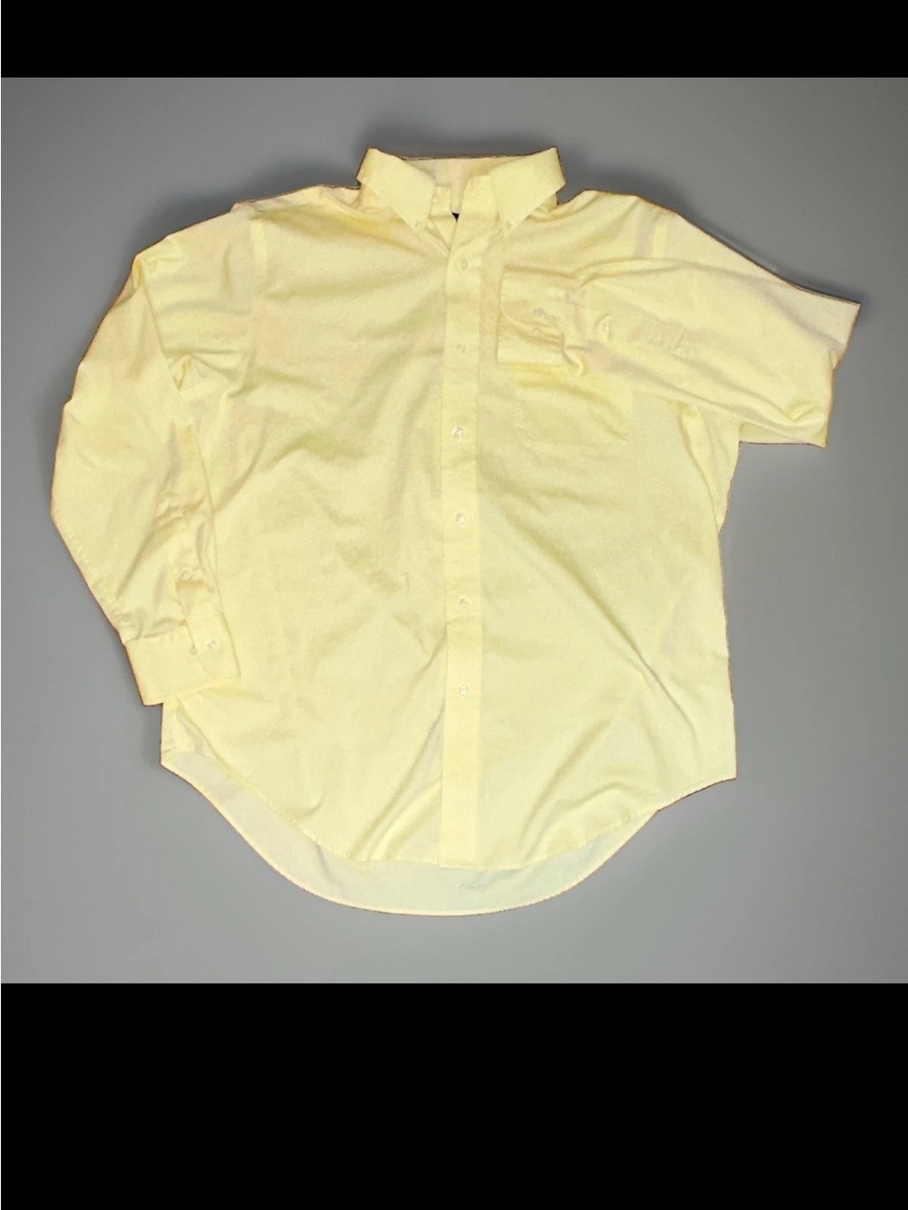 Lauren Ralph Lauren Men's Solid Yellow Non-Iron Cotton Dress Shirt 16.5 34/35